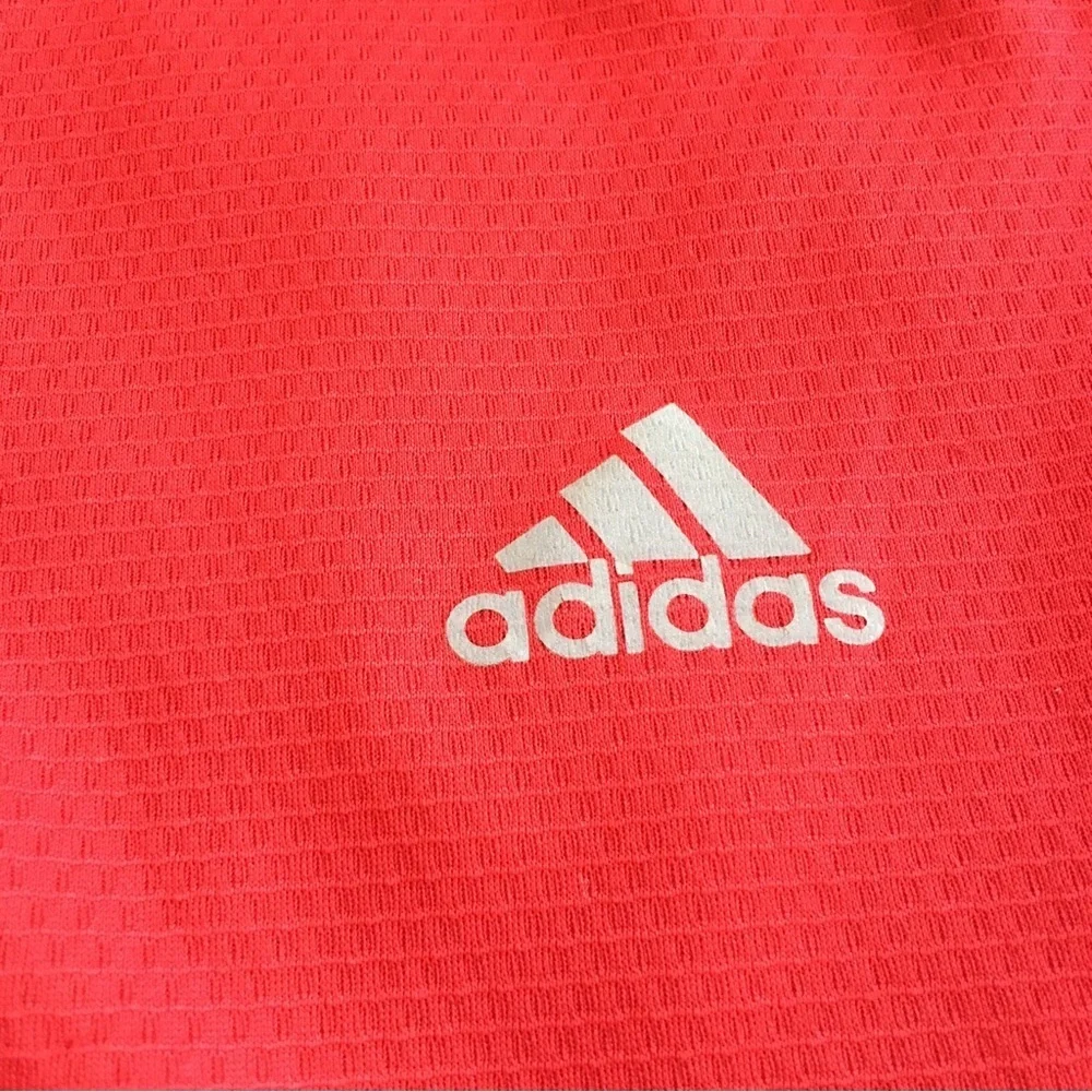 Adidas Red 1/4 Zip Pullover with Black Shoulder Stripes